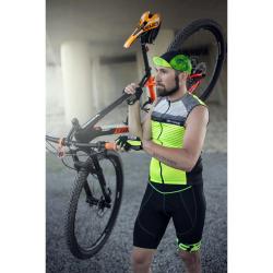 Force B30 černo-fluo cyklistické kraťasy do pasu s vložkou