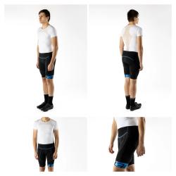 Force B30 čierno-modré cyklokraťasy do pása s vložkou