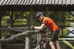 Force B51 čierne cyklistické nohavice - so šrákmi a vložkou