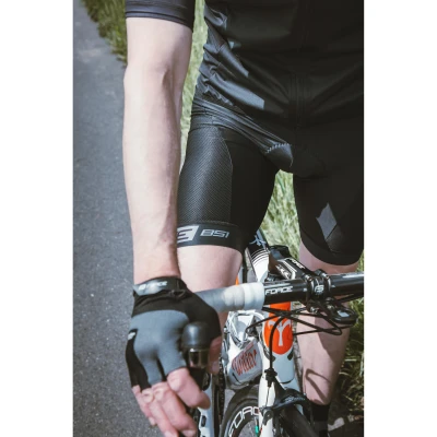 Force B51 černé cyklistické kalhoty - se šráky a vložkou
