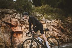 Force BRIGHT černé cyklokalhoty se šráky a vložkou