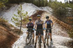 Force LIFE černo-modro-oranžový cyklodres