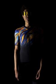 Force LIFE černo-modro-oranžový cyklodres