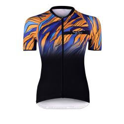 Force LIFE UNI čreno-modro-oranžový dámský dres - kr. rukáv