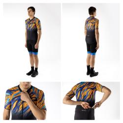 Force LIFE UNI čreno-modro-oranžový dámský dres - kr. rukáv