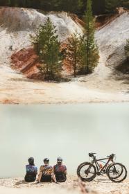 Force LIFE UNI čreno-modro-oranžový dámský dres - kr. rukáv