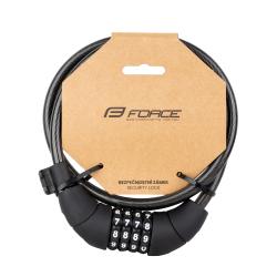 Force LUX špirálový kódový 85cm/10mm+držiak zámok