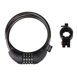 Force LUX spirálový kódový 85cm/10mm+držák zámek Force LUX spirálový kódový 85cm/10mm+držák zámek