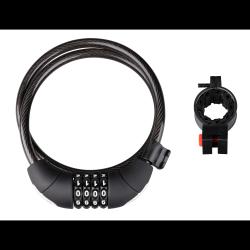 Force LUX spirálový kódový 85cm/10mm+držák zámek Force LUX spirálový kódový 85cm/10mm+držák zámek