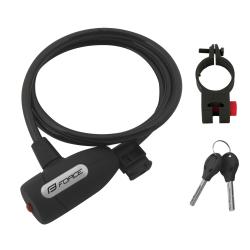 Force LUX spirálový zámek s držákem 120cm/8mm Force LUX spirálový zámek s držákem 120cm/8mm