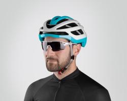 Force LYNX bílo-tyrkysová cyklistická přilba POUZE S-M - 55-59 cm obvod hlavy (VÝPRODEJ)