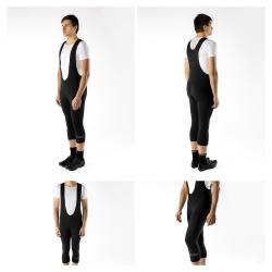 Force MAZE černé cyklokalhoty se šráky a vložkou kalhoty 3/4