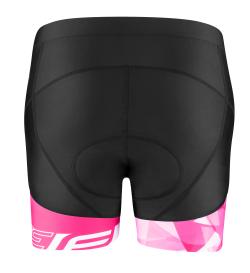 Force MINI čierno-ružové dámske cyklokraťasy do pása s vložkou