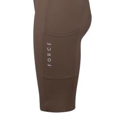 Force MONO LADY hnědé cyklokraťasy - se šráky a vložkou kraťasy