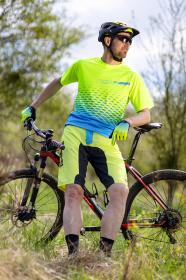 Force MTB-11 fluo cyklokraťasy s odnímatelnou vložkou