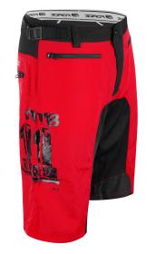 Force MTB-11 červené cyklistické kraťasy s odnímatelnou vložkou