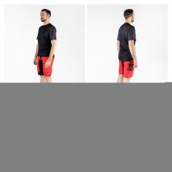 Force MTB-11 červené cyklistické kraťasy s odnímatelnou vložkou