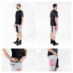 Force MTB-11 sv.šedé kraťasy s odnímatelnou vložkou