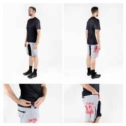 Force MTB-11 sv.šedé kraťasy s odnímatelnou vložkou