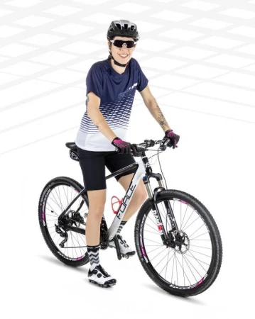 Force MTB ANGLE bílo-modrý dámský cyklodres - dl.rukáv POUZE XS (VÝPRODEJ)