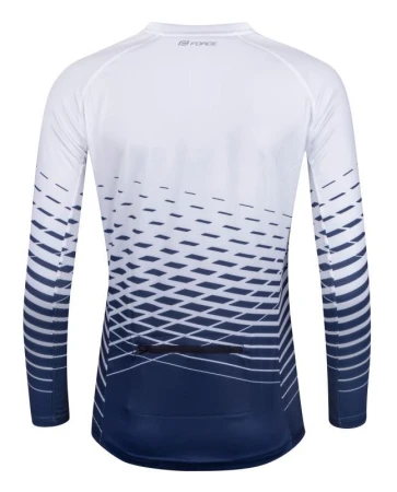 Force MTB ANGLE bílo-modrý dámský cyklodres - dl.rukáv POUZE XS (VÝPRODEJ)
