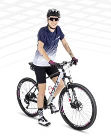 Force MTB ANGLE bílo-modrý dámský cyklodres - kr. rukáv POUZE XS (VÝPRODEJ)