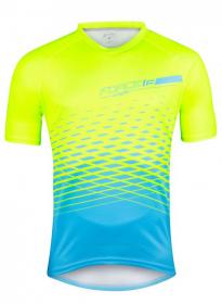 Force MTB ANGLE fluo-modrý dres + Force MTB-11 fluo cyklokraťasy