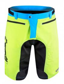 Force MTB ANGLE fluo-modrý dres + Force MTB-11 fluo cyklokraťasy