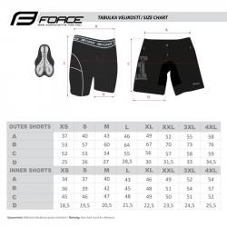 Force MTB ANGLE fluo-modrý dres + Force MTB-11 fluo cyklokraťasy