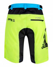 Force MTB ANGLE fluo-modrý dres + Force MTB-11 fluo cyklokraťasy