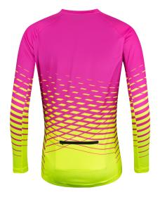 Force MTB ANGLE růžovo-fluo dámský cyklodres - dl.rukáv