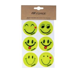 Force Nálepky SMILE, žluté, 6 ks