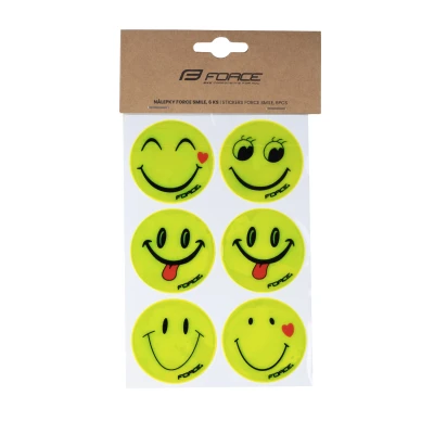Force Nálepky SMILE, žluté, 6 ks