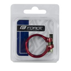 Force Objímka sedlovky na inbus 31.8mm Al, červená