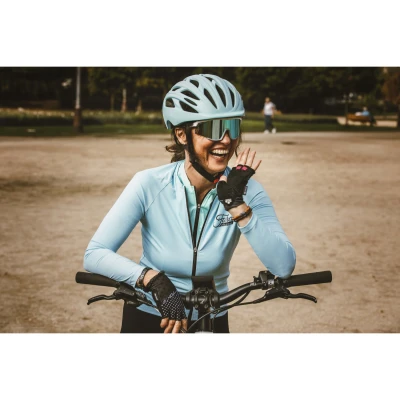 Force POINTS LADY černo-šedé dámské cyklorukavice bez zapínání