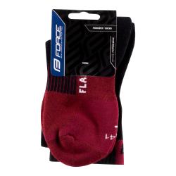 Force Ponožky FLAKE černo-bordo