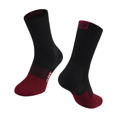 Force Ponožky FLAKE černo-bordo Force Ponožky FLAKE černo-bordo