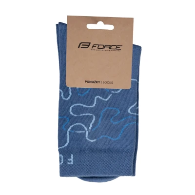 Force LIVERY modré cyklistické ponožky