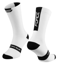 Force Ponožky LONG PRO SLIM bielo-čierne Force Ponožky LONG PRO SLIM bielo-čierne