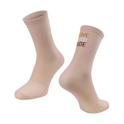 Force Ponožky LOVE YOUR RIDE béžové