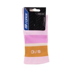 Force Ponožky STRIPE dlouhé růžové