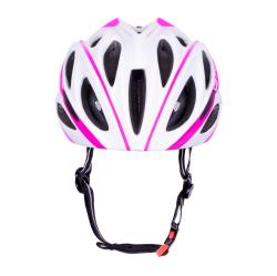 Force BULL bílo-růžová dámská cyklistická přilba