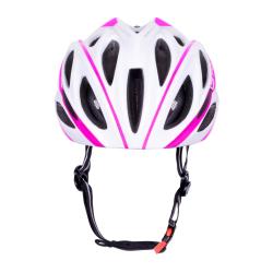 Force BULL bílo-růžová dámská cyklistická přilba