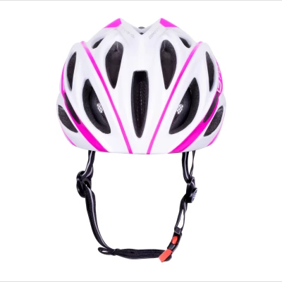Force BULL bílo-růžová dámská cyklistická přilba