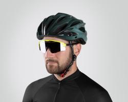Force BULL HUE černo-tyrkysová cyklistická přilba