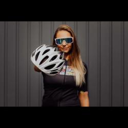 Force BULL HUE bílo-černá cyklistická přilba