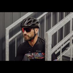 Force BULL HUE černá-šedá cyklistická přilba