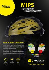 Force BULL HUE MIPS černo-červená cyklistická přilba