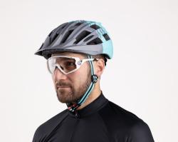 Force CORELLA MTB šedo-tyrkysová cyklistická přilba