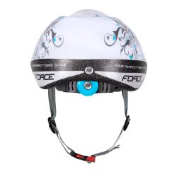 Force FUN flowers bílo-šedo-modrá dětská cyklopřilba